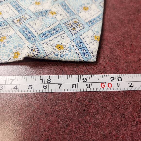 Vintage Retro JC Pennys Pajama Set Notch Collar Mens Medium No Iron Blue 70s - Picture 13 of 16